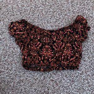 Off the shoulder crop top